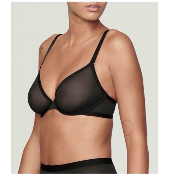 Cuup The Plunge Mesh Bra in Black SZ 32A NWOT - Picture 1 of 5